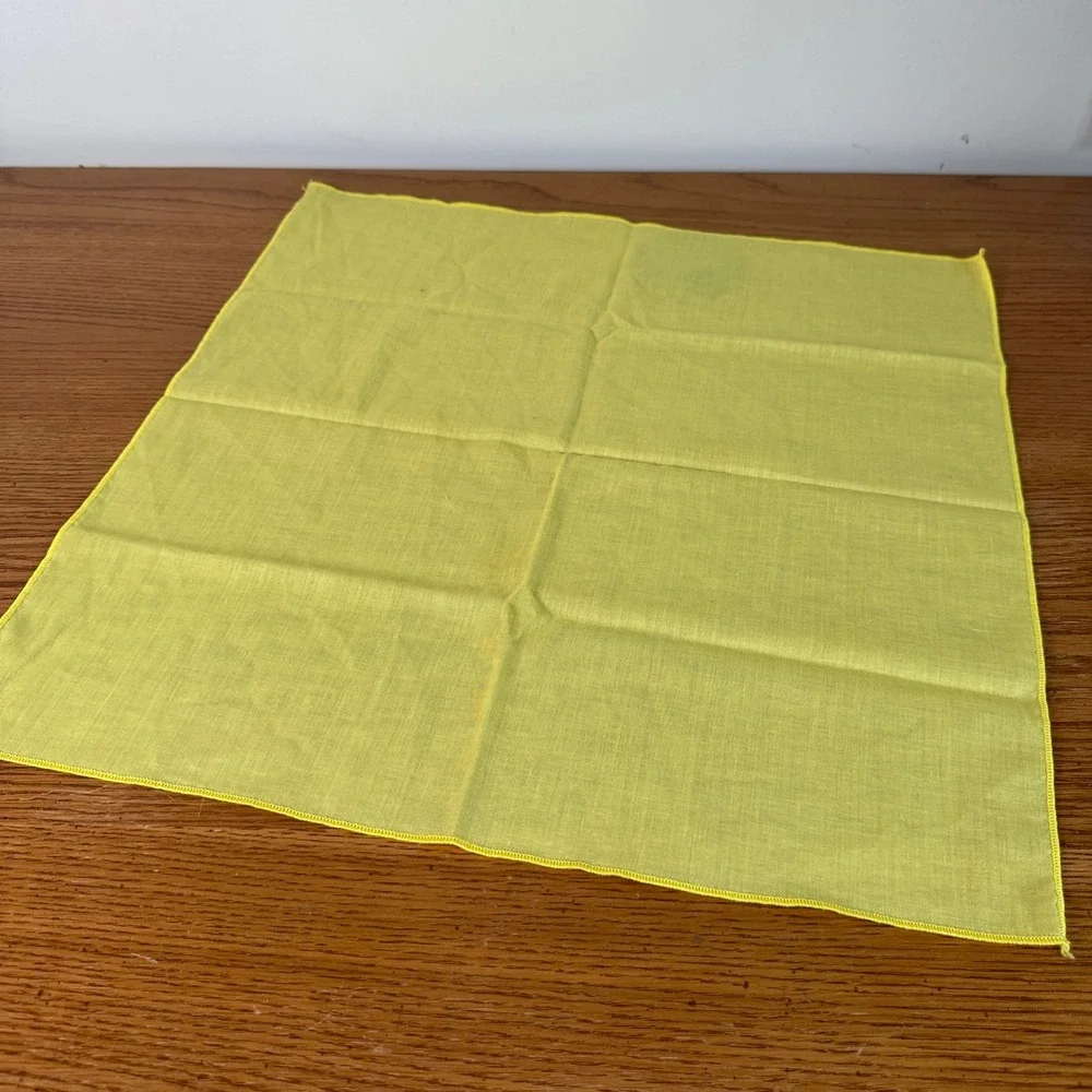Vintage‎ Yellow Cloth Napkins Set of 4 Retro Mid Century 19x18.5